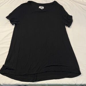 Old Navy Black Short Sleeve Modal Swing Tee